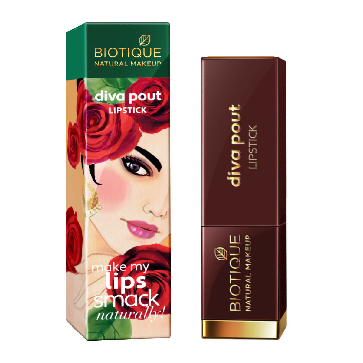 Biotique Diva Pout Lipstick - Dark Romance | Grocsy