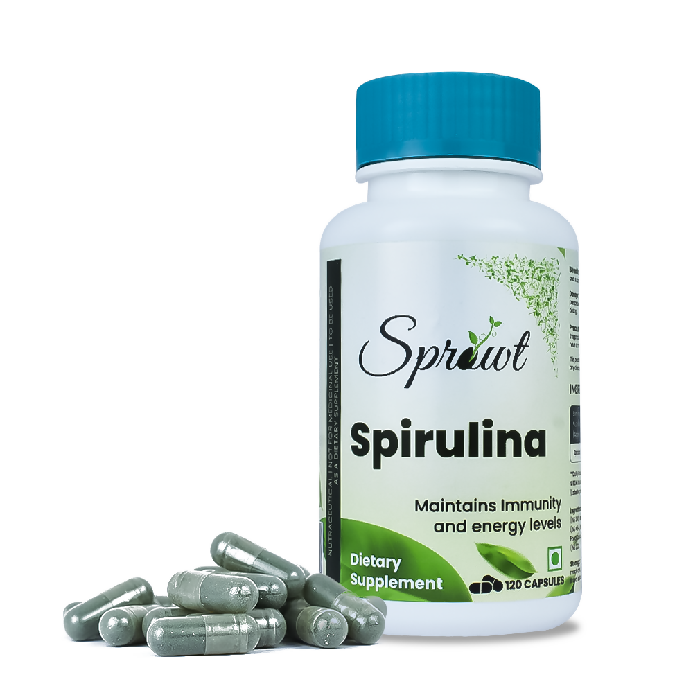 Sprowt Spirulina Capsules | Grocsy