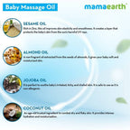 Mamaearth Soothing Massage Oil For Babies With Sesame, Almond & Jojoba Oil | Grocsy