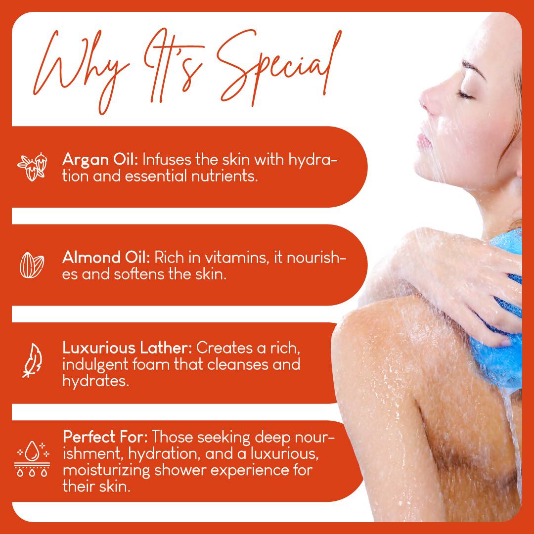 Careberry Argan & Almond Oil Shower Gel | Grocsy