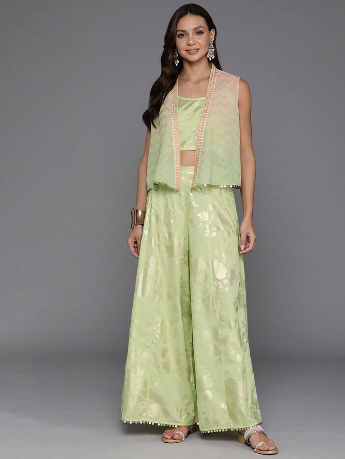 Ahalyaa Women's Traditional Wear Co-ods - Green | Grocsy