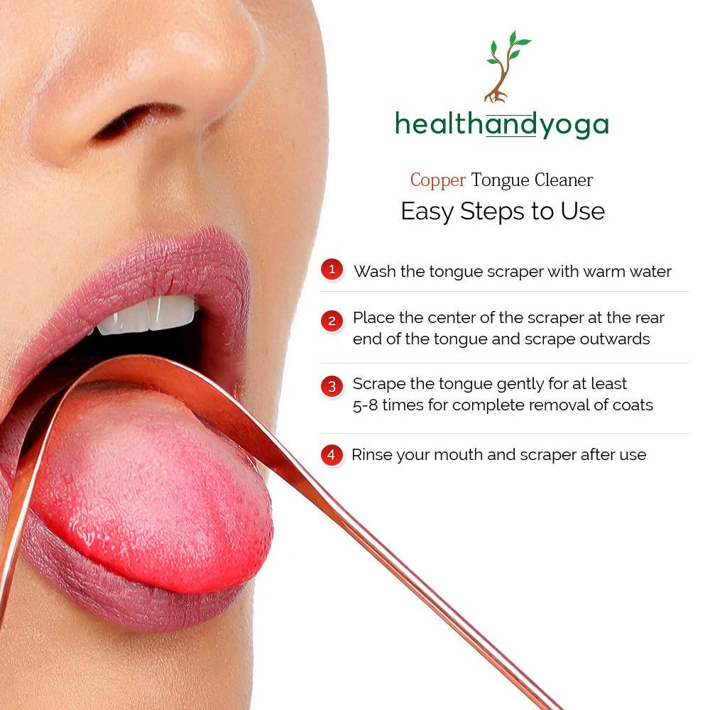 Health and Yoga Copper Tongue Cleaner - Exquisitely Gift Wrapped | Grocsy