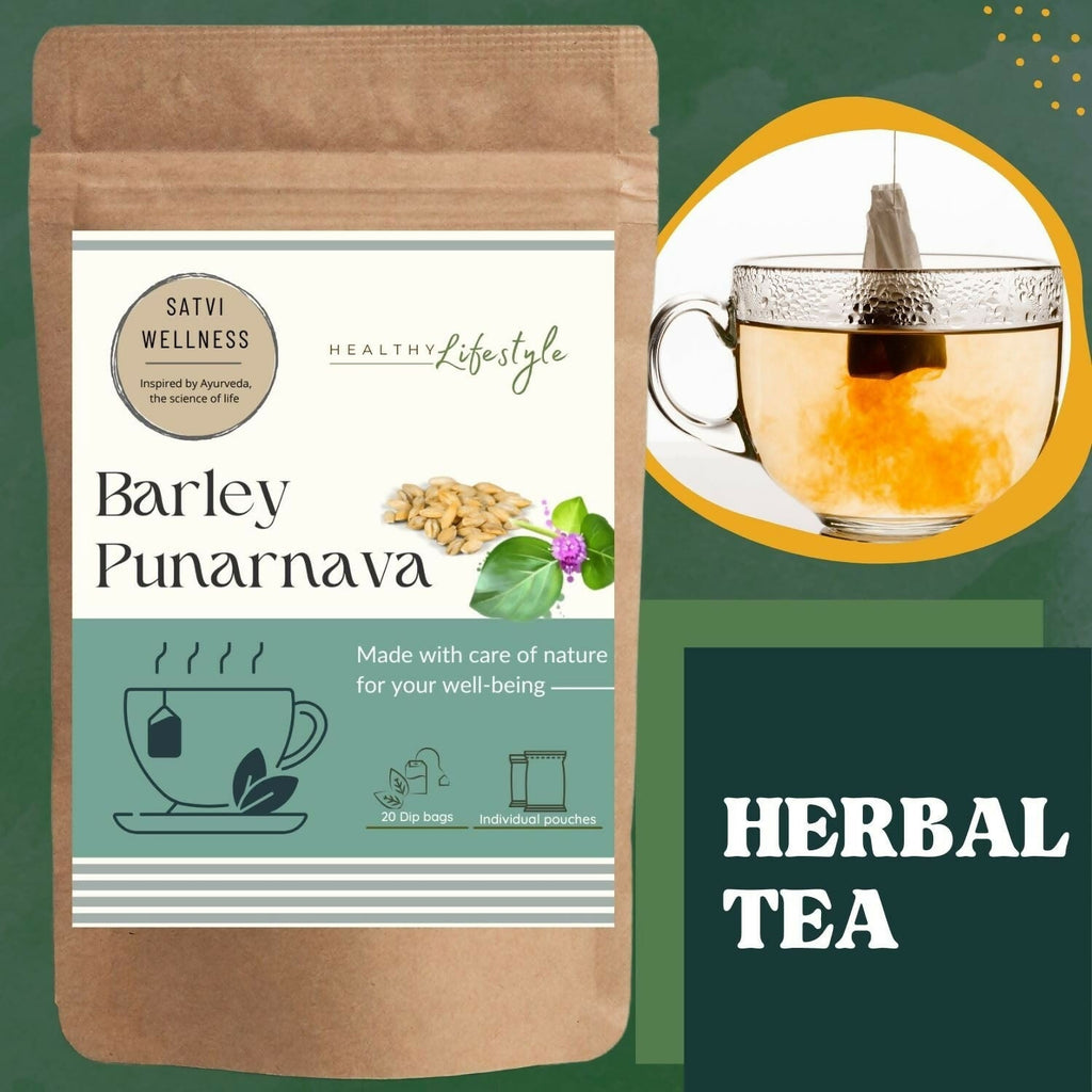 Satvi Wellness Barley Punarnava Tea | Barley Seed With Boerhavia Diffusa Herbal Tea | Grocsy