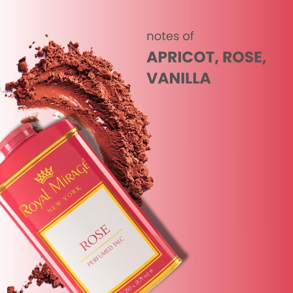 Royal Mirage Rose Perfumed Talc | Grocsy