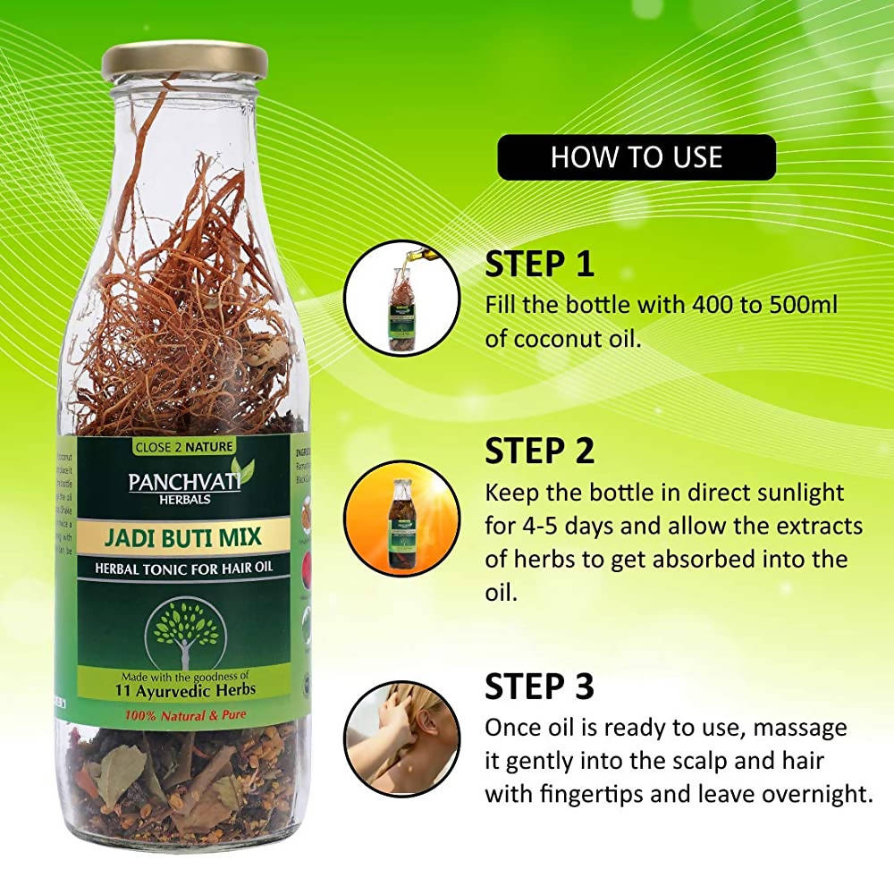 Panchvati Herbals Jadi Buti Mix Herbal Tonic For Hair Oil | Grocsy
