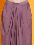 Women Republic Mauve Hand Embellished Kurta With Dhoti | Grocsy
