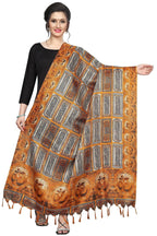 Vamika Mustard Multi Printed Khadi Bhagalpuri Dupatta | Grocsy