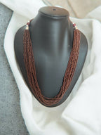 Inhanns Bloom Handmade Beaded Only Necklace - 12 Layers - Coffee Necklace | Grocsy