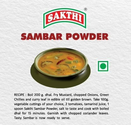 Sakthi South Indian Flavoured Sambar Powder For Cooking | Grocsy