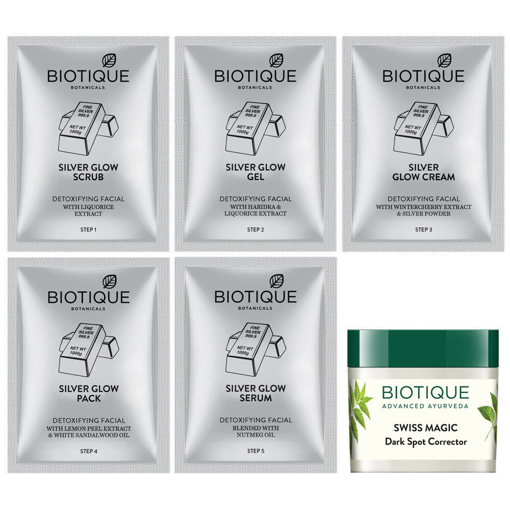 Biotique Silver Complete 6 Step Facial Kit | Grocsy