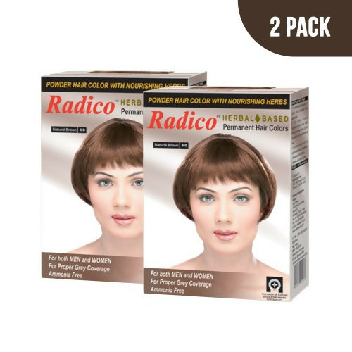 Radico Natural Herbal Based Permanent Hair Color - Brown | Grocsy