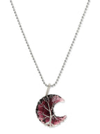 Women's Silver-Toned Purple Silver-Plated Handcrafted Chain - Ruby Raang | Grocsy