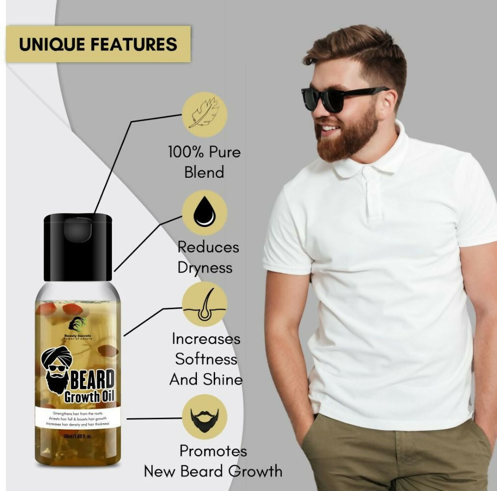 Beauty Secrets Premium Beard Growth Oil | Grocsy