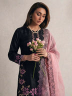 Teeya Creation Women's Fancy Stylish Heavy Embroidery Sequence Work With Rivet Moti Work Peach Kurta Set | Grocsy