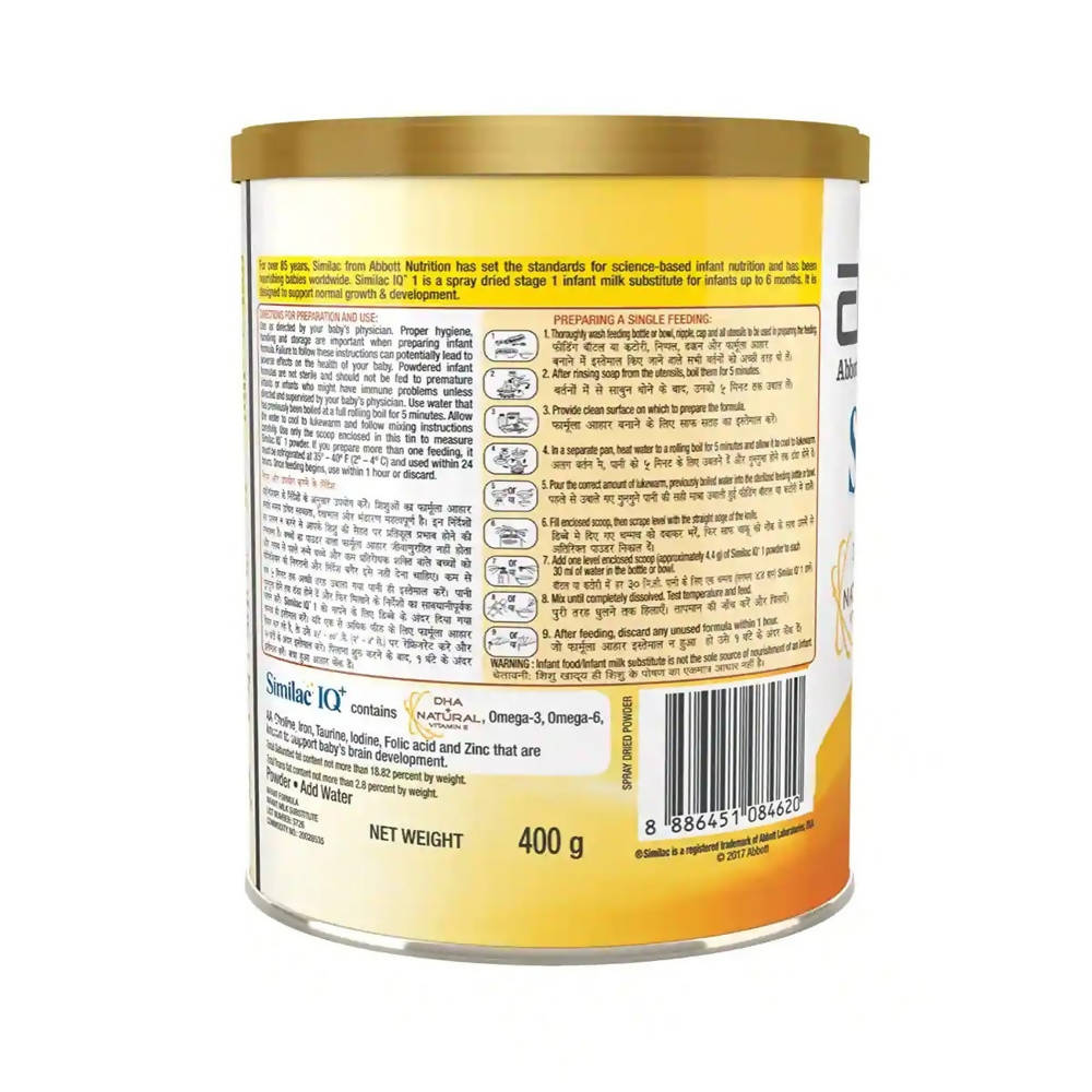 Similac IQ+ Infant Formula Stage 1, Up To 6 Months | Grocsy