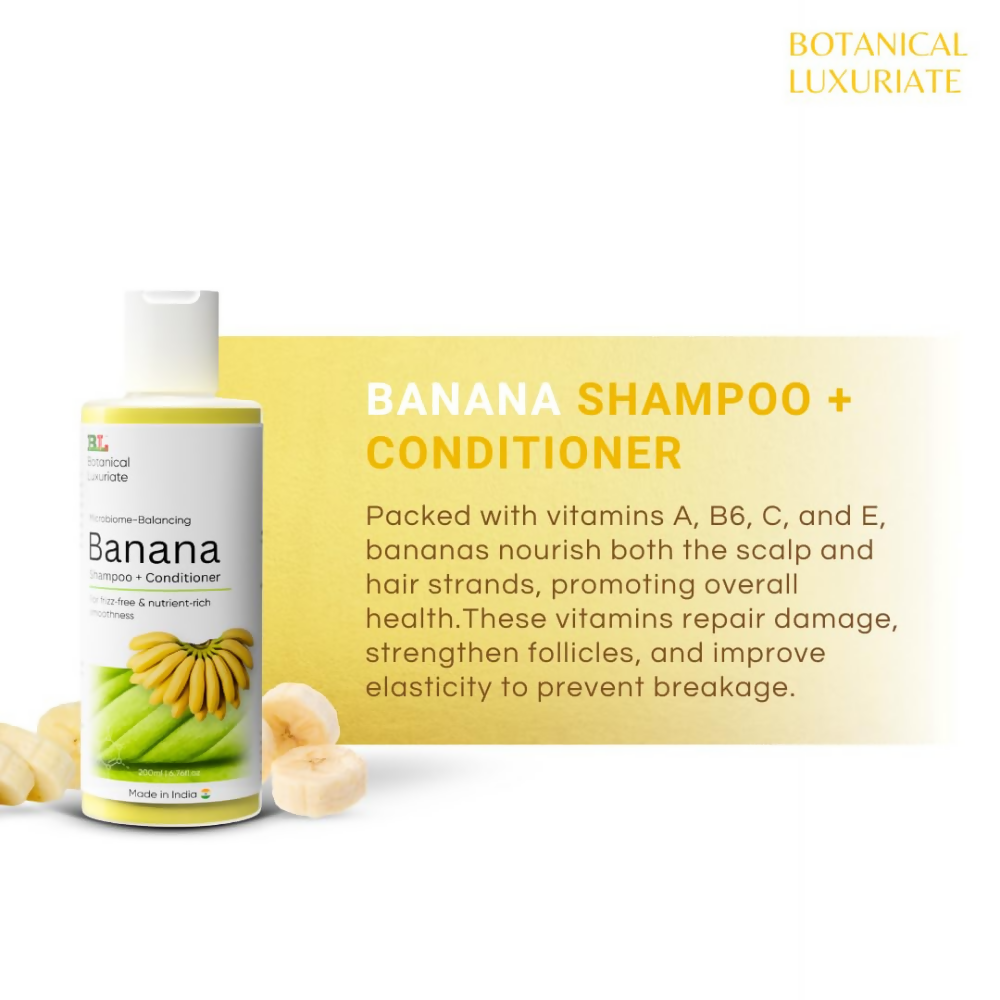 Botanical Luxuriate Banana Natural Shampoo + Conditioner | Grocsy