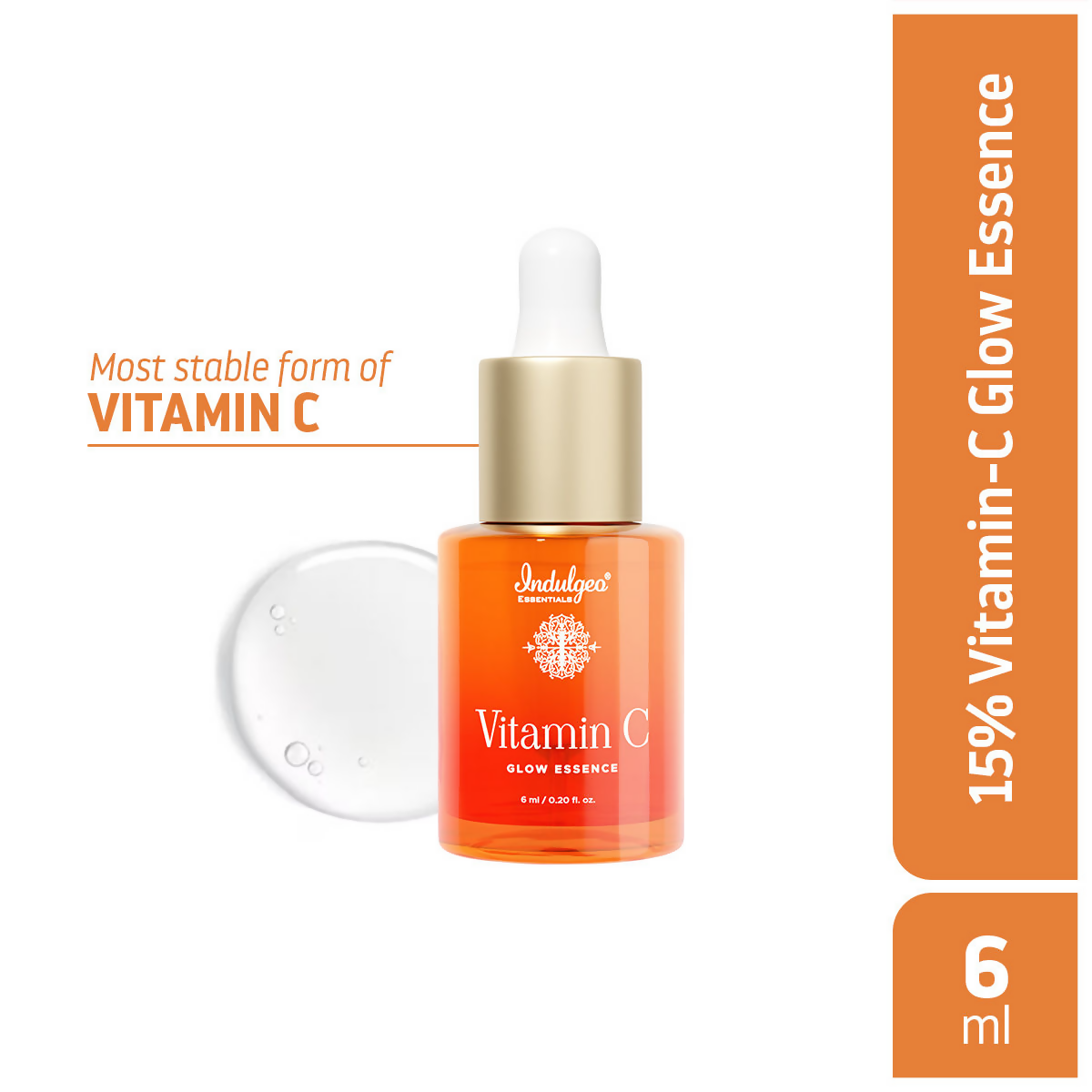 Indulgeo Essentials Vitamin C Glow Essence Antioxidant-Rich Skin Brightening Face Serum | Grocsy