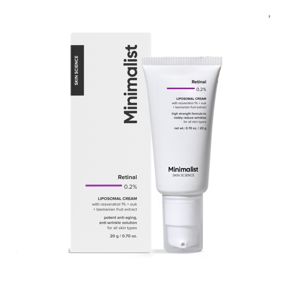 Minimalist Retinal 0.2% Liposomal Cream With Potent Antioxidant EUK, Resveratrol & Tasmanian Extract | Grocsy