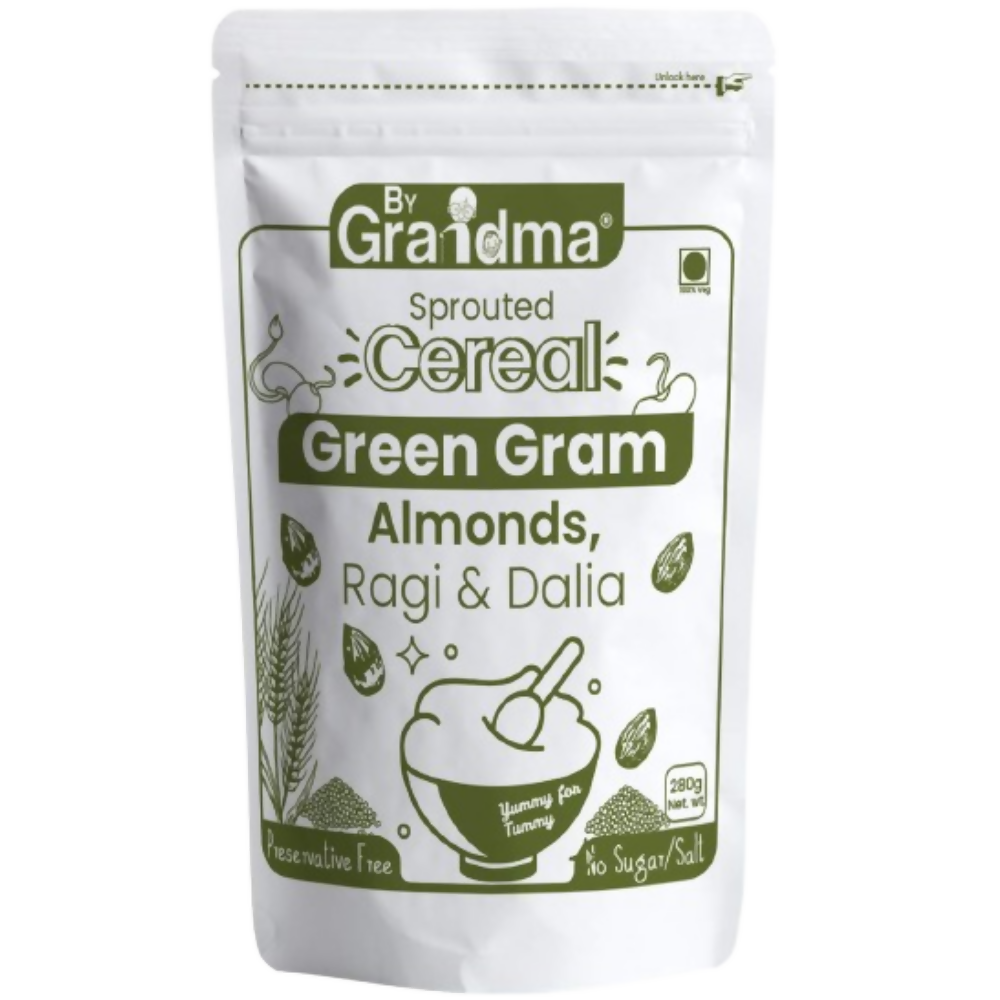 By Grandma Veggies & Nuts – Sprouted Cereal Green Gram, Almond, Ragi and Dalia | Grocsy