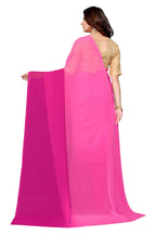 Vamika Pink Half N Half Georgette Saree | Grocsy