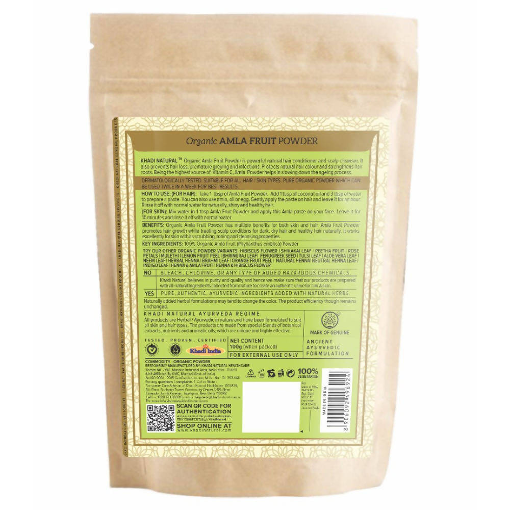 Khadi Natural Organic Amla Fruit Powder | Grocsy