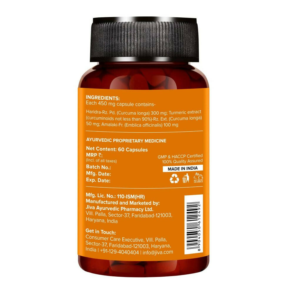 Jiva Ayurveda Turmeric Capsules | Grocsy