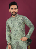 Anaita Green Chikankari Work Viscose Rayon Straight Kurta | Grocsy