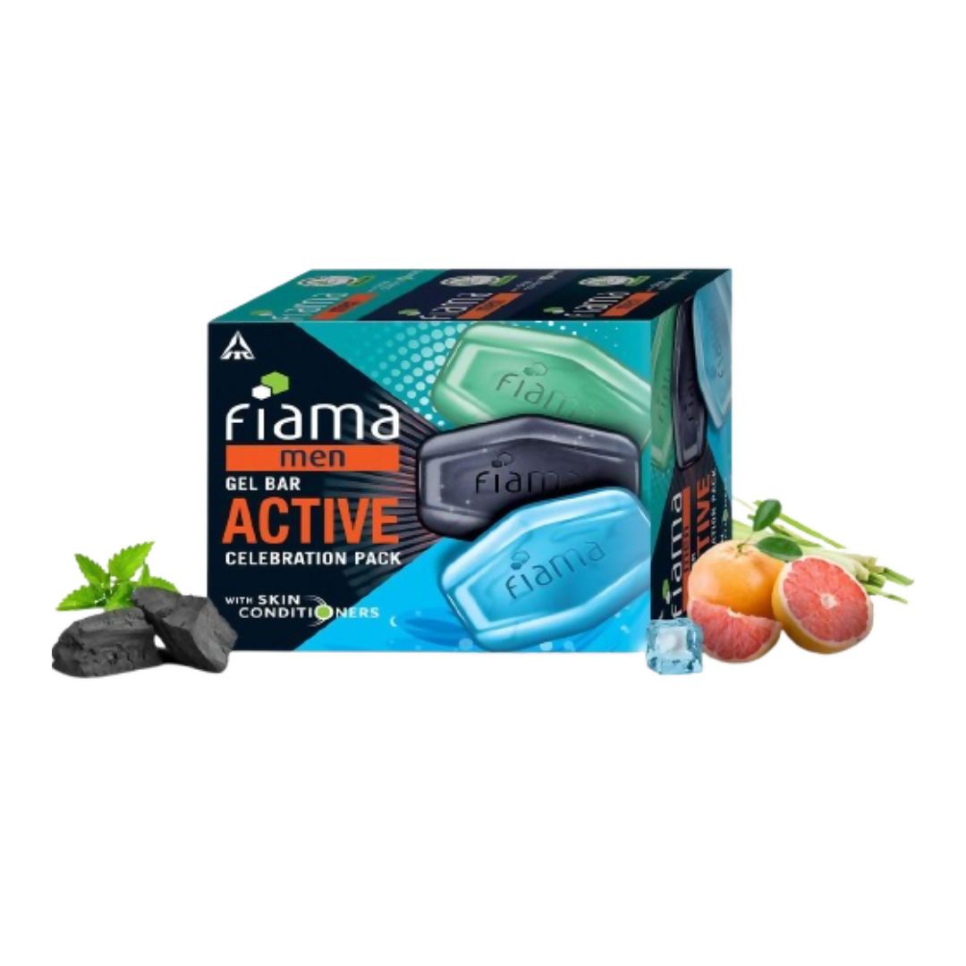Fiama Men Gel Bar Active Celebration Pack | Grocsy
