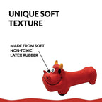 Goofy Tails Latex Dog Toys - Bull (Red) | Grocsy