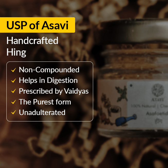 Asavi Handcrafted Natural Hathras Hing (Asafoetida) | Grocsy
