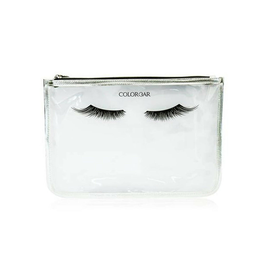 Colorbar Pouch Lips & Lashes Flat Pouches (Set Of Two) - White+Blush Pink | Grocsy