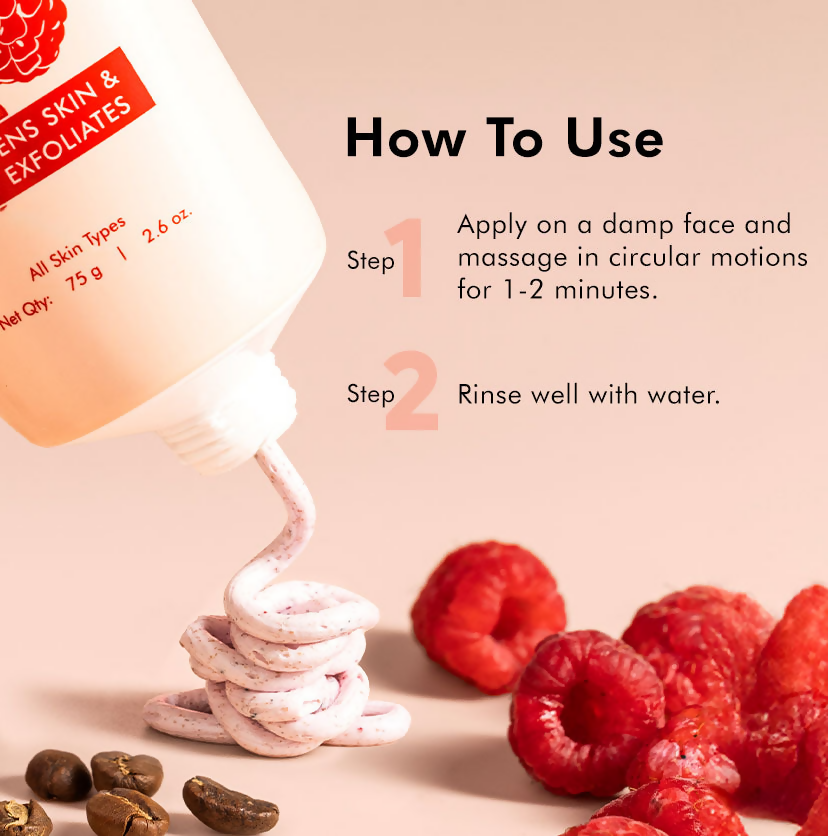 mCaffeine Berries Brightening Coffee Face Scrub | Grocsy