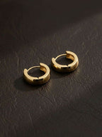 NVR Men's Gold Plated Hoop Earrings | Grocsy