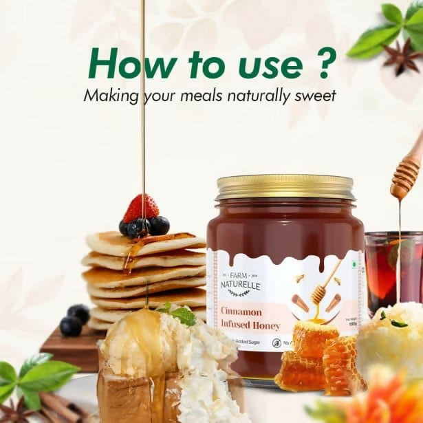 Farm Naturelle Cinnamon Infused Honey - 100% Pure and Natural | Grocsy