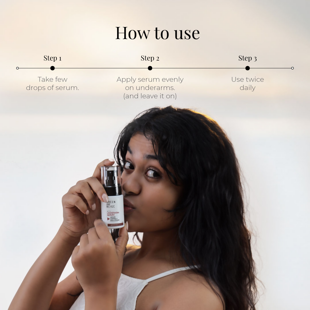 Green And Beige Rectifio Underarm Serum For Odour Control & Brightening - Unscented | Grocsy