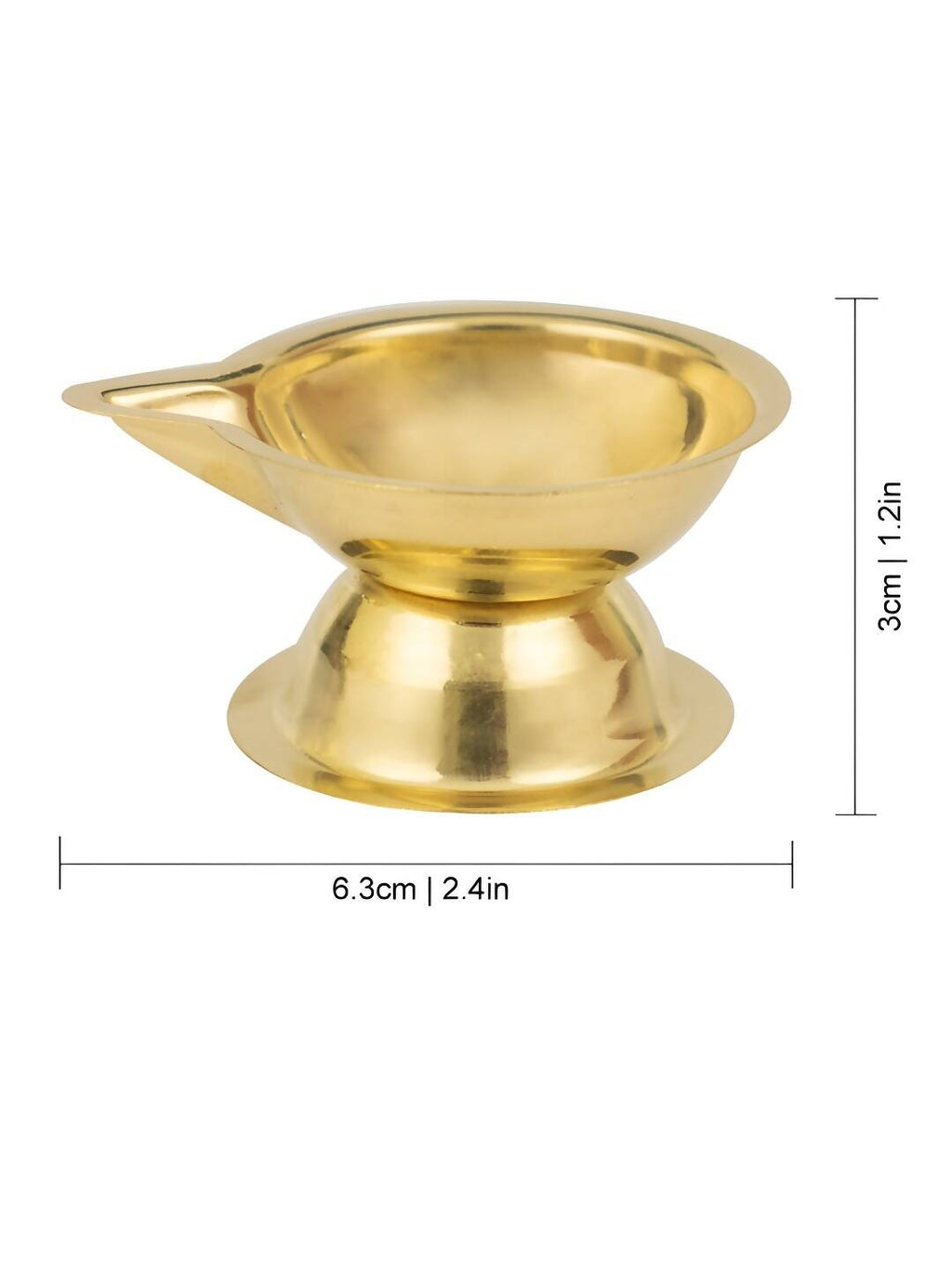 Spillbox Gold-Toned Brass Diya Stand Pooja Essential | Grocsy