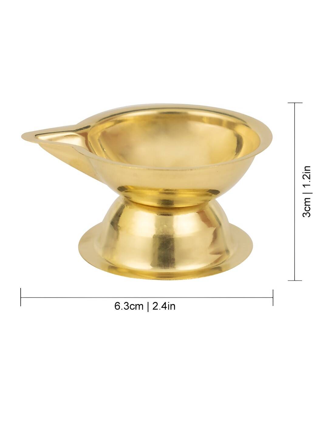 Spillbox Gold-Toned Brass Diya Stand Pooja Essential | Grocsy