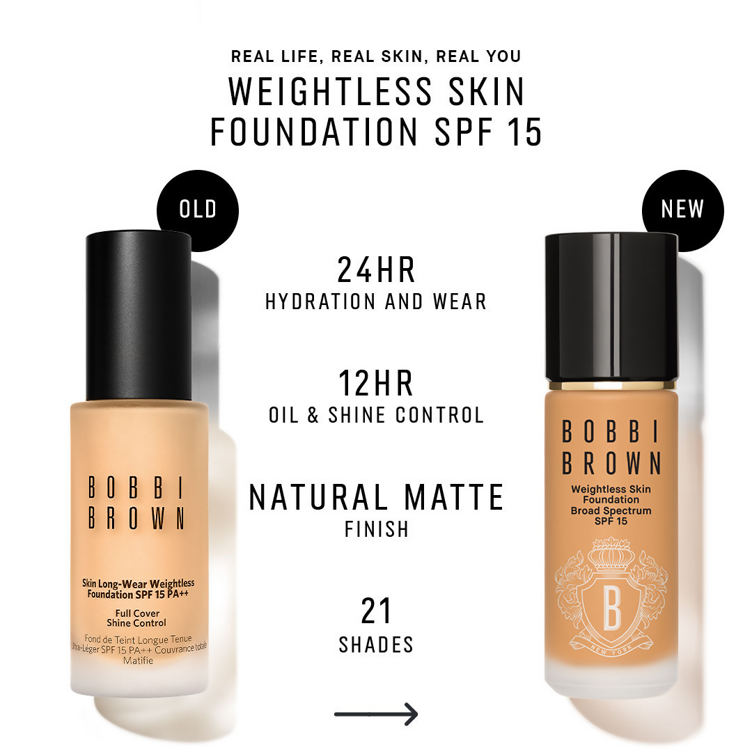 Bobbi Brown Mini Weightless Skin Natural Matte Finish Foundation SPF 15 - Warm Ivory | Grocsy