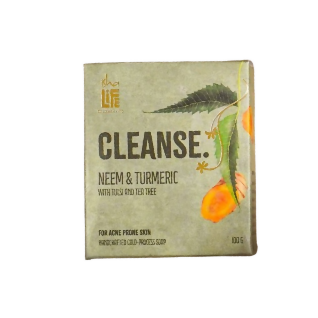 Isha Life Cleanse. Neem And Turmeric With Tulsi And Tea Tree Handcrafted Soap | Grocsy