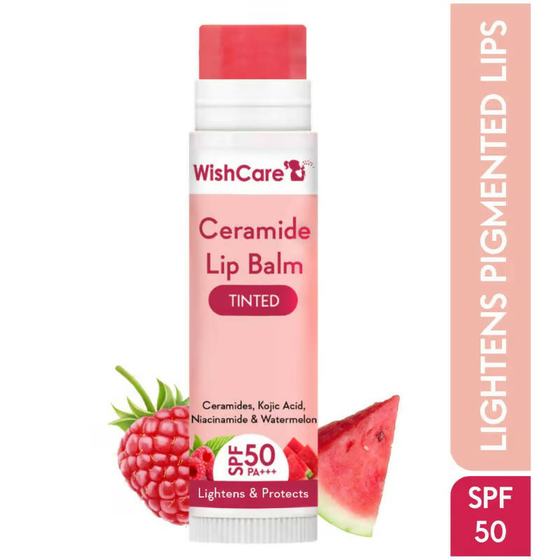 Wishcare Ceramide Lip Balm with SPF50 PA+++ - Tinted - Brightening Balm for Dark Lips with Kojic Acid & Niacinamide | Grocsy