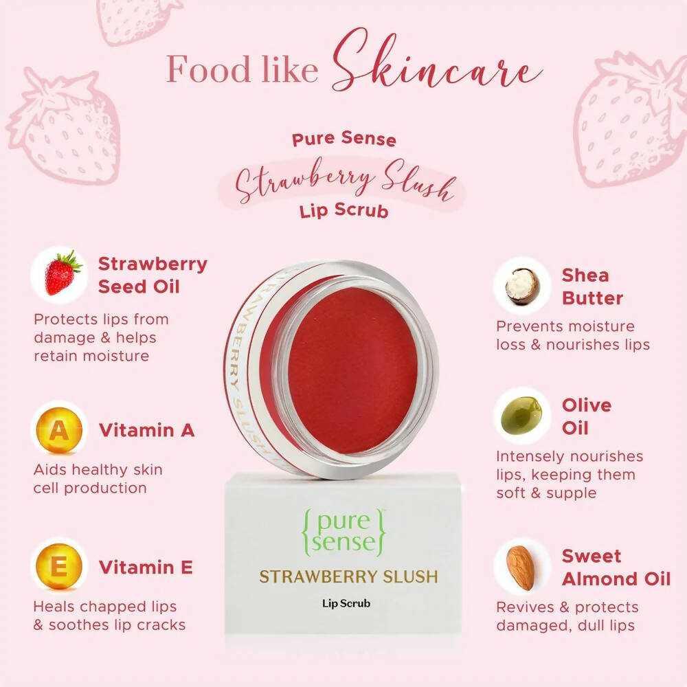 PureSense Strawberry Slush Lip Scrub | Grocsy