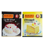 BAKERS Sponge Cake Mix Combo - White Forest & Pineapple | Grocsy