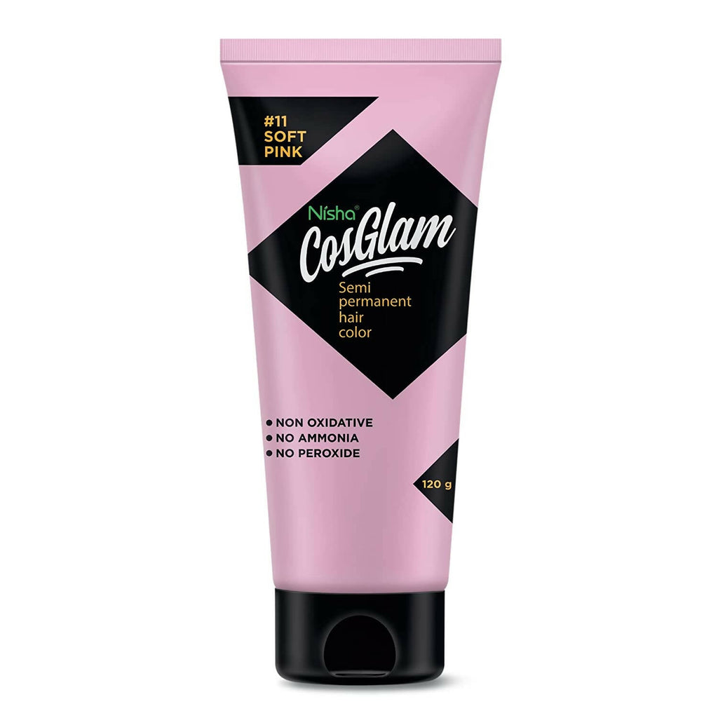 Nisha Cosglam Semi Permanent Hair Color 11 Soft Pink | Grocsy