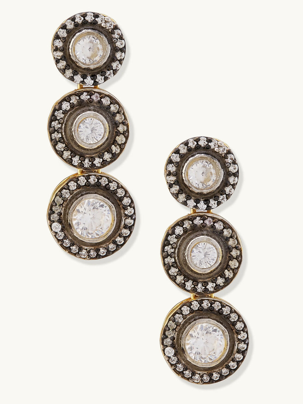 Nuyug 22K Gold-Plated Crystal Stone Studded Necklace Set | Grocsy
