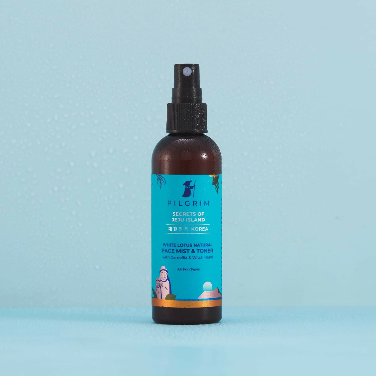 Pilgrim Korean Beauty White Lotus Refreshing Face Mist & Toner With Camellia & Witch Hazel For Glowing Skin | Grocsy