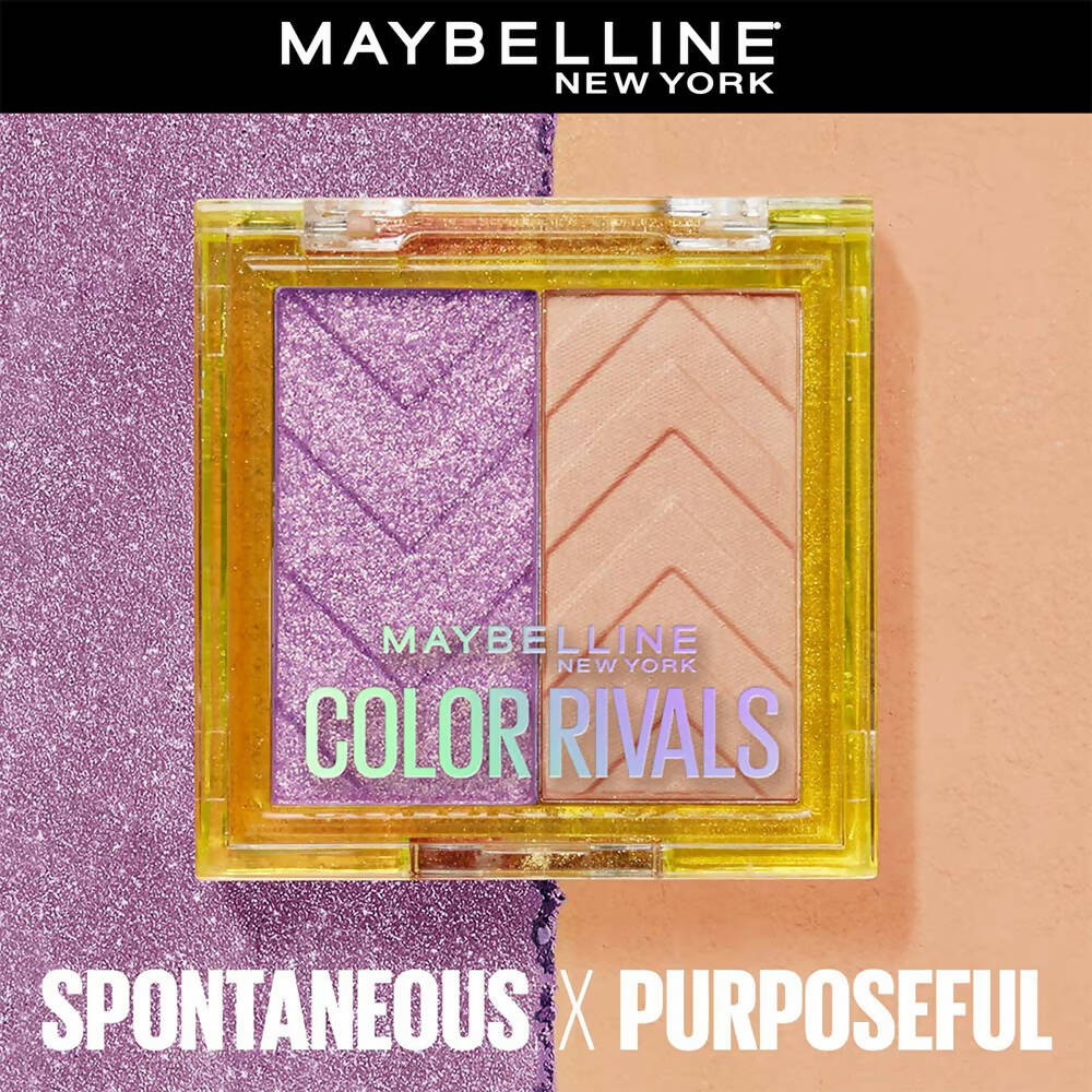 Maybelline New York Color Rivals Longwear Eyeshadow Duo - Spontenous X Purposeful | Grocsy