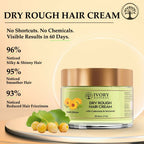 Ivory Natural Dry Frizzy Hair Cream - Detangles Hair, Manages Frizz And Scalp Dryness | Grocsy