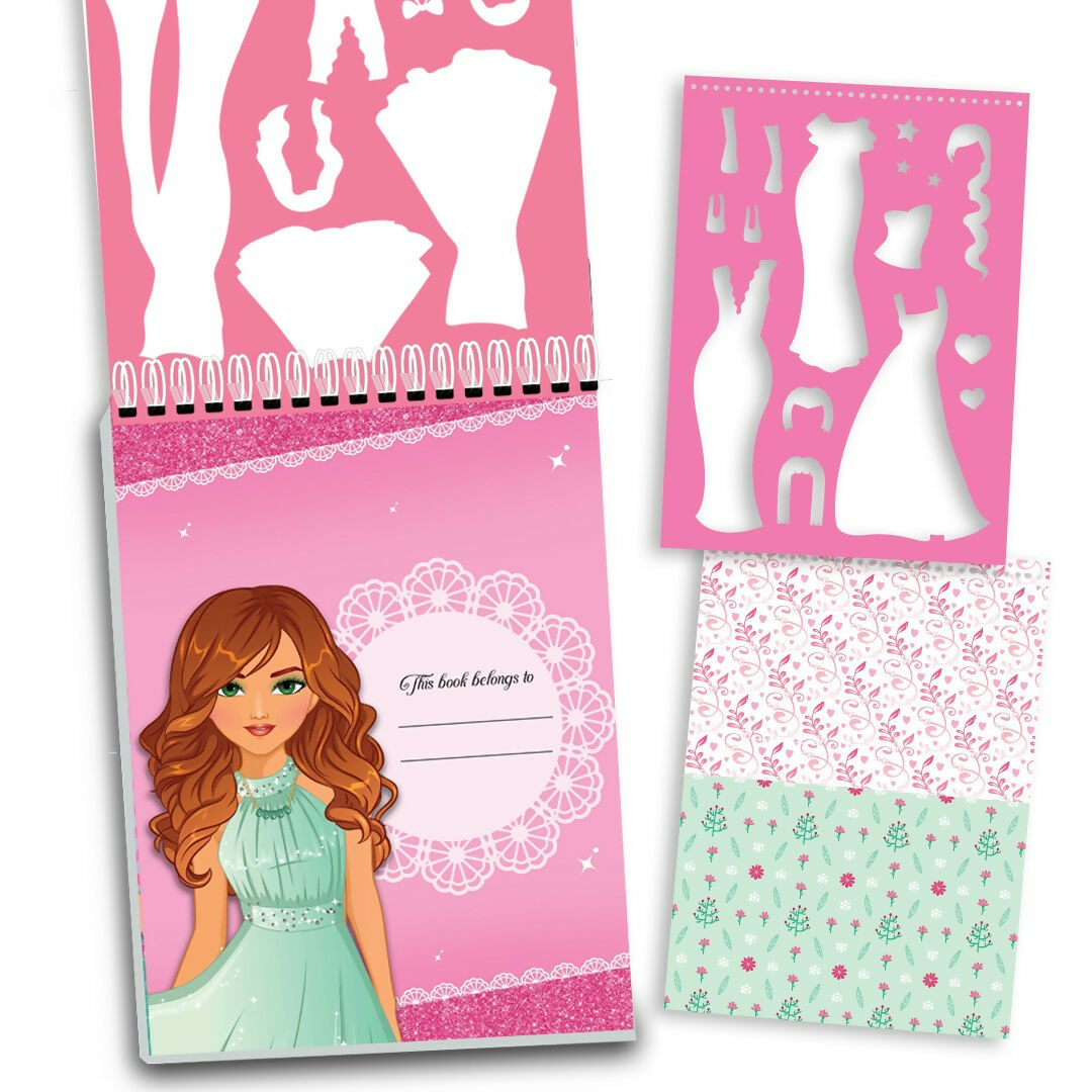 Dreamland Publications Style Studio Fashion Sketch Activity Book 1 for Girls Age 4-8 years | Grocsy