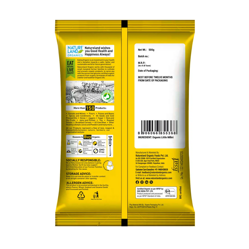Nature Land Organics Little Millet | Grocsy