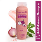 Naturali Hairfall Arrest Shampoo With Red Onion & Bhringraj, Sulphate & Paraben-Free Shampoo | Grocsy